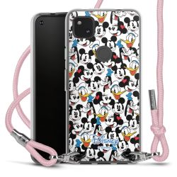 New Carry Case Transparent Stoff rosa/silber