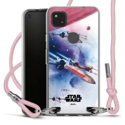 New Carry Case Transparent Stoff rosa/silber