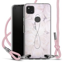 New Carry Case Transparent Stoff rosa/silber