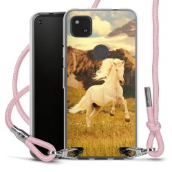 New Carry Case Transparent Stoff rosa/silber