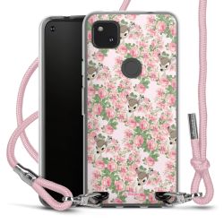 New Carry Case Transparent Stoff rosa/silber