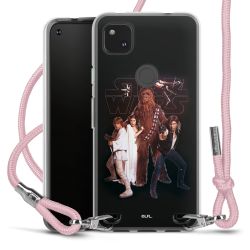 New Carry Case Transparent Stoff rosa/silber