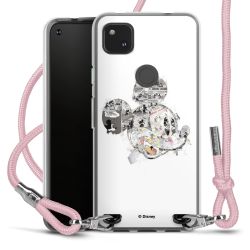 New Carry Case Transparent Stoff rosa/silber