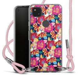 New Carry Case Transparent Stoff rosa/silber