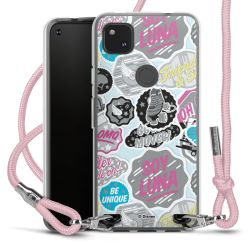 New Carry Case Transparent Stoff rosa/silber