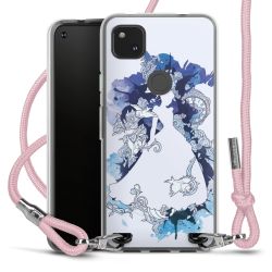 New Carry Case Transparent Stoff rosa/silber