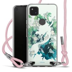 New Carry Case Transparent Stoff rosa/silber