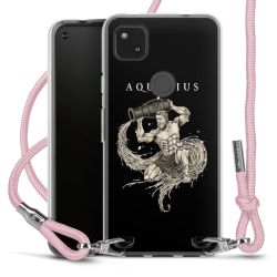 New Carry Case Transparent Stoff rosa/silber