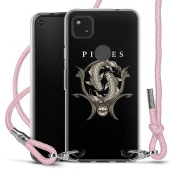 New Carry Case Transparent Stoff rosa/silber