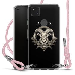 New Carry Case Transparent Stoff rosa/silber