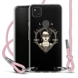 New Carry Case Transparent Stoff rosa/silber