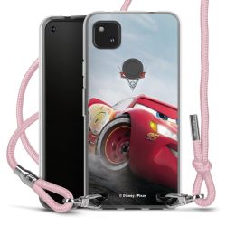 New Carry Case Transparent Stoff rosa/silber