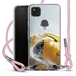 New Carry Case Transparent Stoff rosa/silber