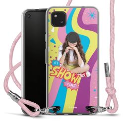 New Carry Case Transparent Stoff rosa/silber