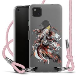 New Carry Case Transparent Stoff rosa/silber