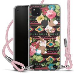 New Carry Case Transparent Stoff rosa/silber