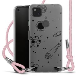 New Carry Case Transparent Stoff rosa/silber