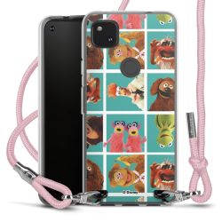 New Carry Case Transparent Stoff rosa/silber