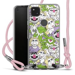 New Carry Case Transparent Stoff rosa/silber