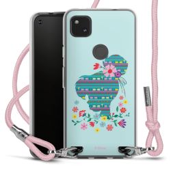 New Carry Case Transparent Stoff rosa/silber