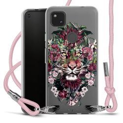 New Carry Case Transparent Stoff rosa/silber