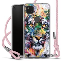 New Carry Case Transparent Stoff rosa/silber