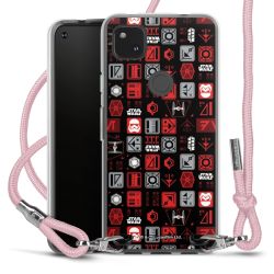 New Carry Case Transparent Stoff rosa/silber