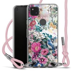 New Carry Case Transparent Stoff rosa/silber