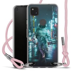 New Carry Case Transparent Stoff rosa/silber