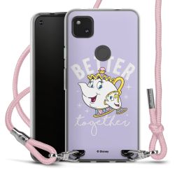 New Carry Case Transparent Stoff rosa/silber