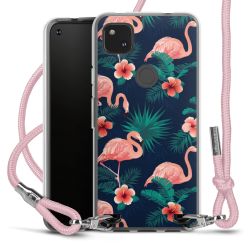 New Carry Case Transparent Stoff rosa/silber