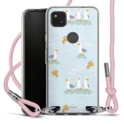 New Carry Case Transparent Stoff rosa/silber