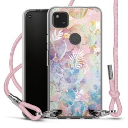 New Carry Case Transparent Stoff rosa/silber