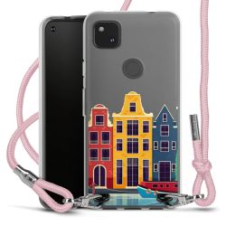 New Carry Case Transparent Stoff rosa/silber