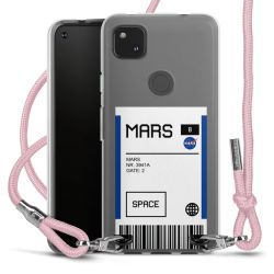 New Carry Case Transparent Stoff rosa/silber