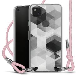 New Carry Case Transparent Stoff rosa/silber