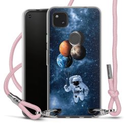 New Carry Case Transparent Stoff rosa/silber