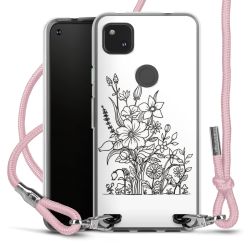 New Carry Case Transparent Stoff rosa/silber