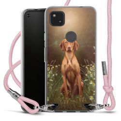 New Carry Case Transparent Stoff rosa/silber