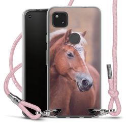 New Carry Case Transparent Stoff rosa/silber