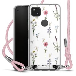 New Carry Case Transparent Stoff rosa/silber