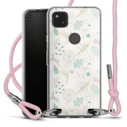 New Carry Case Transparent Stoff rosa/silber