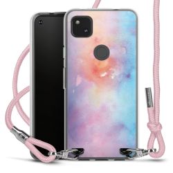 New Carry Case Transparent Stoff rosa/silber