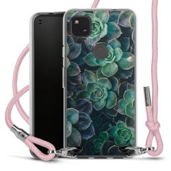 New Carry Case Transparent Stoff rosa/silber