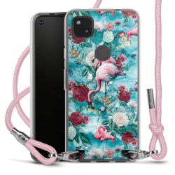 New Carry Case Transparent Stoff rosa/silber