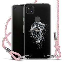 New Carry Case Transparent Stoff rosa/silber