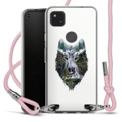 New Carry Case Transparent Stoff rosa/silber