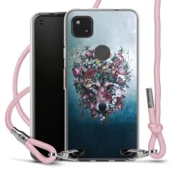 New Carry Case Transparent Stoff rosa/silber