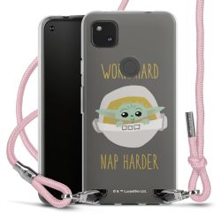 New Carry Case Transparent Stoff rosa/silber