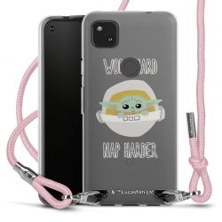 New Carry Case Transparent Stoff rosa/silber